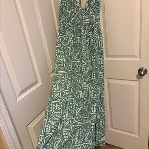 Inspired Hearts Teal Graphic Maxi Dress